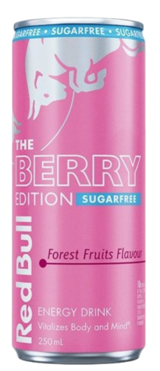 Red bull the berry edition sugar free forest fruits cartoon