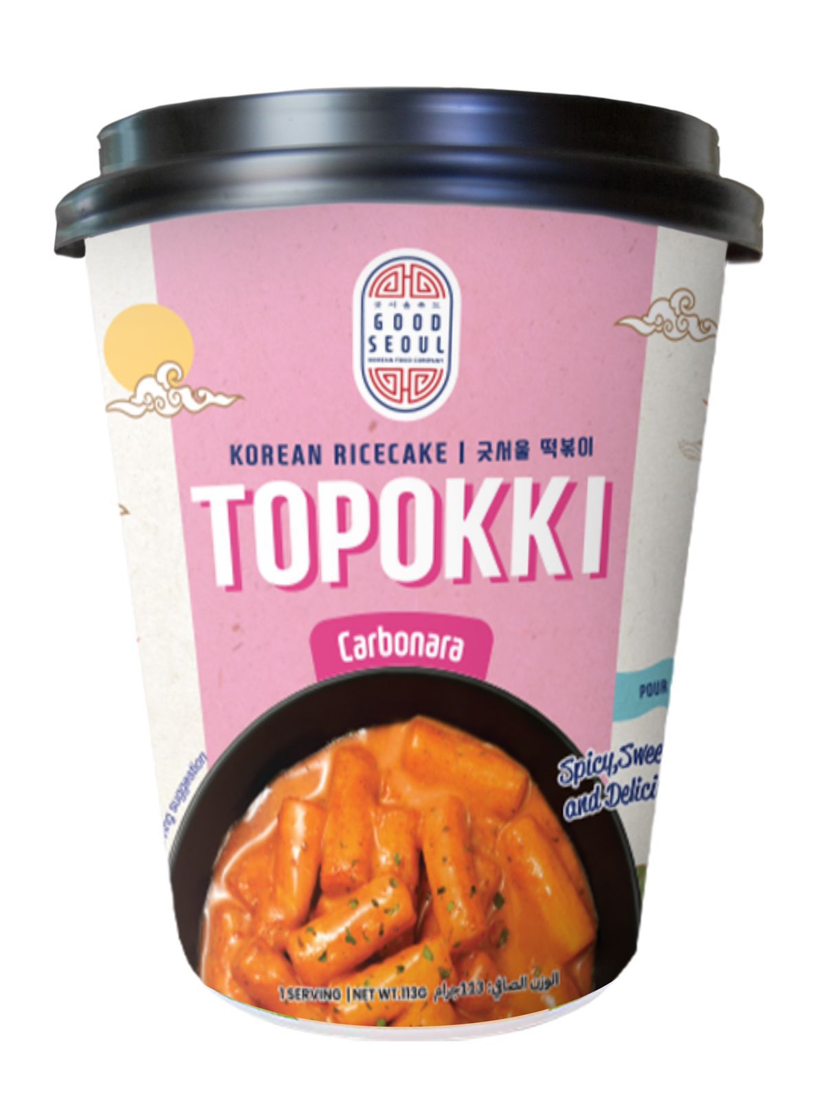 Topokki carbonara cup cartoon