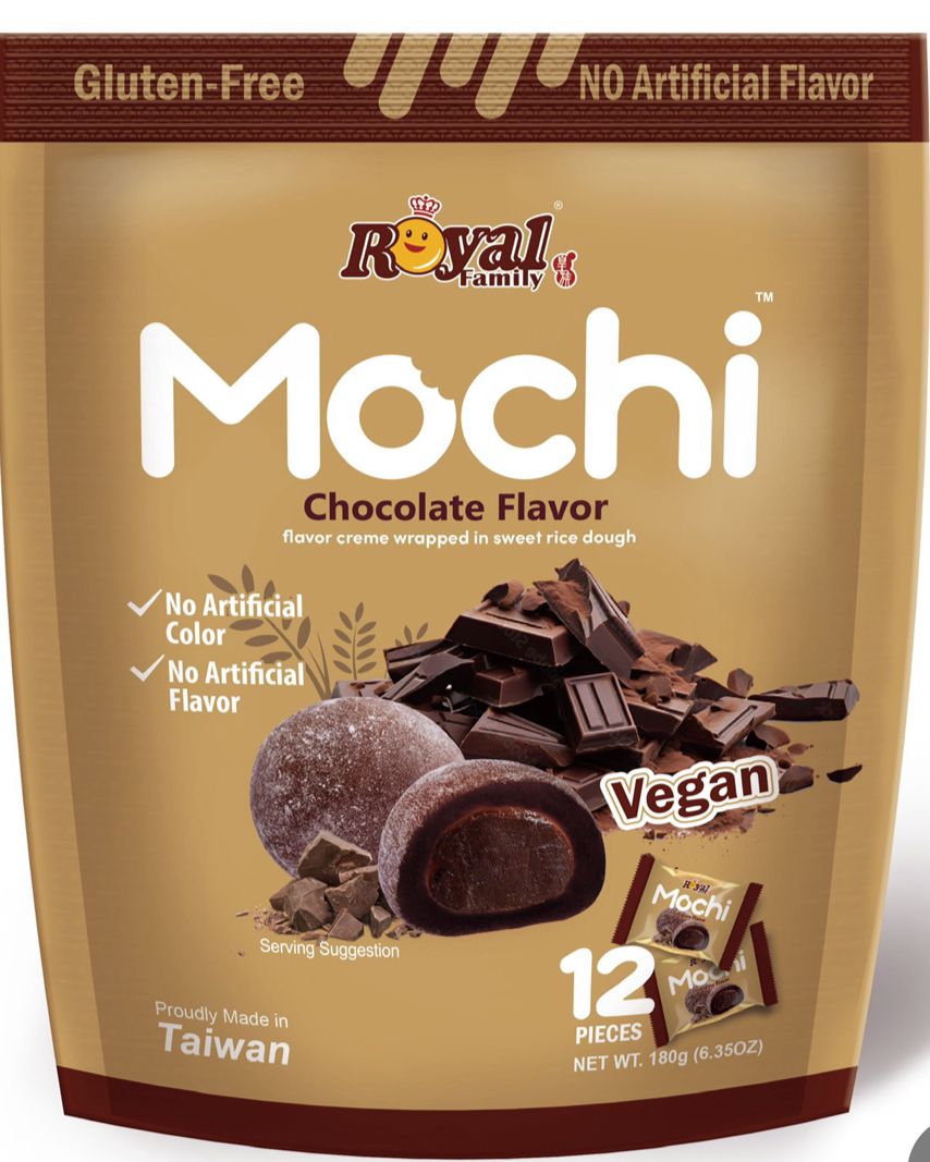 Mochi chocolate flavor cartoon