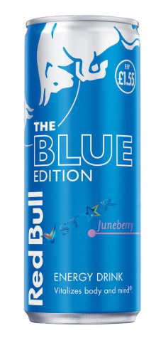 Red bull blue edition sugarfree juneberry cartoon