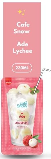 Cafe snow Ade lychee cartoon