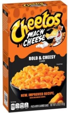 Cheetos mac n cheese bold and cheesy cartoon