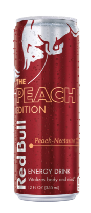 Red bull peach edition cartoon