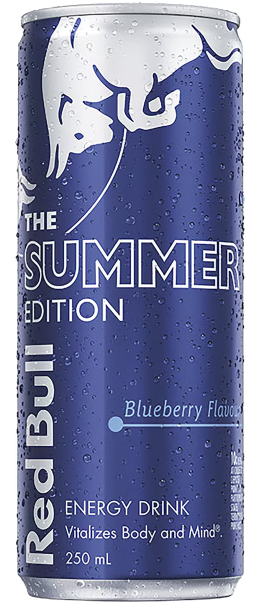 Red bull the summer edition blueberry cartoon