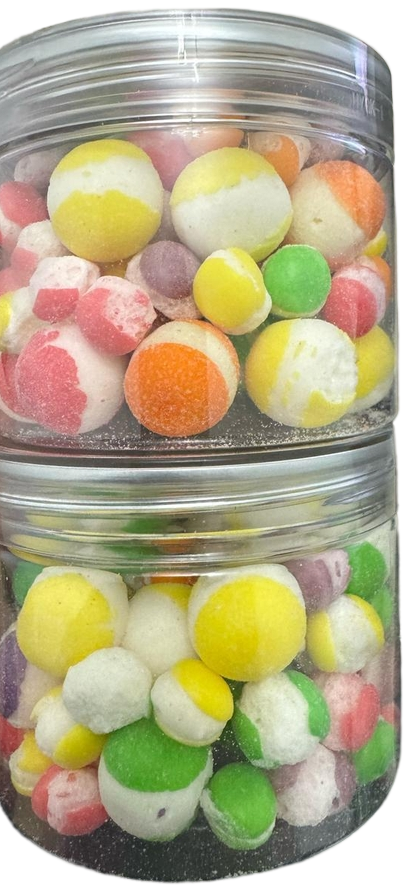 Freeze dried rainbow candy cartoon