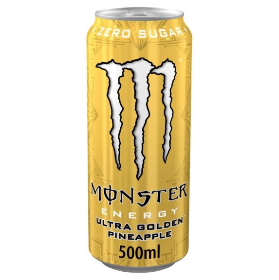 Monster ultra golden pineapple zero sugar cartoon